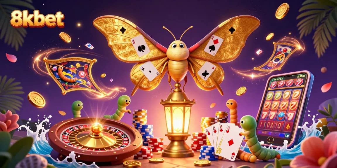 Experience the excitement of 8xbet with cascading coins and vibrant casino action.