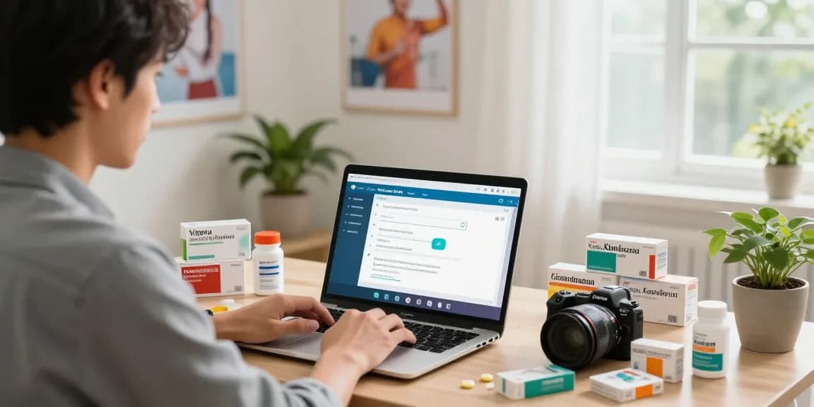 Buying medications like comprar viagra españa from a modern virtual pharmacy setup.