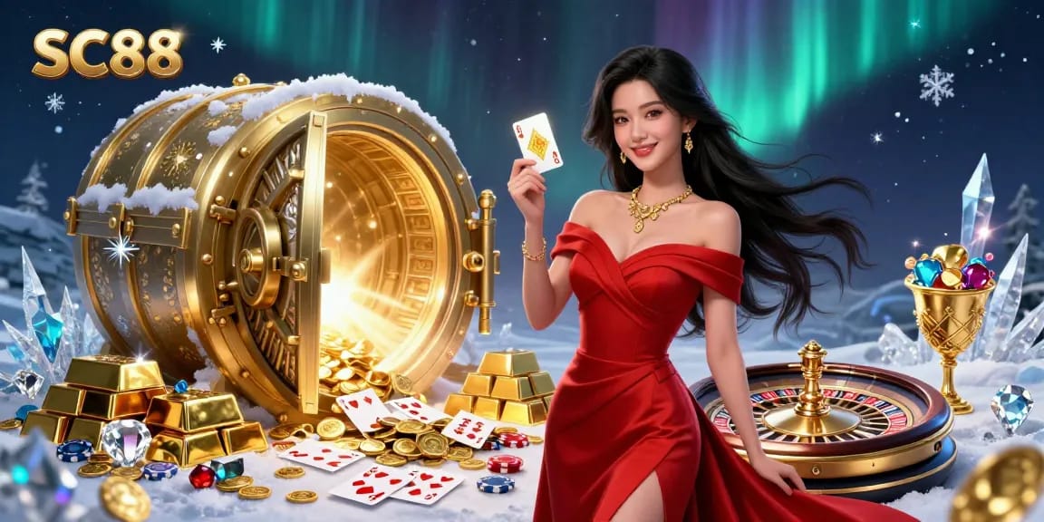 Experience the excitement of SC88 with a stunning illustration of a glamorous casino scene.