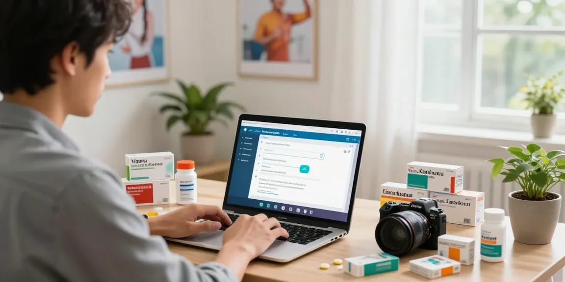 Buying medications like comprar viagra españa from a modern virtual pharmacy setup.