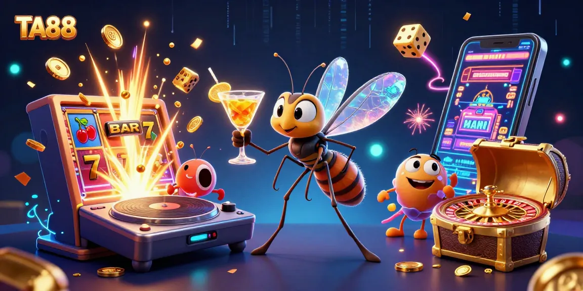 Experience TA88's thrilling gameplay with a vibrant casino scene filled with action and excitement.