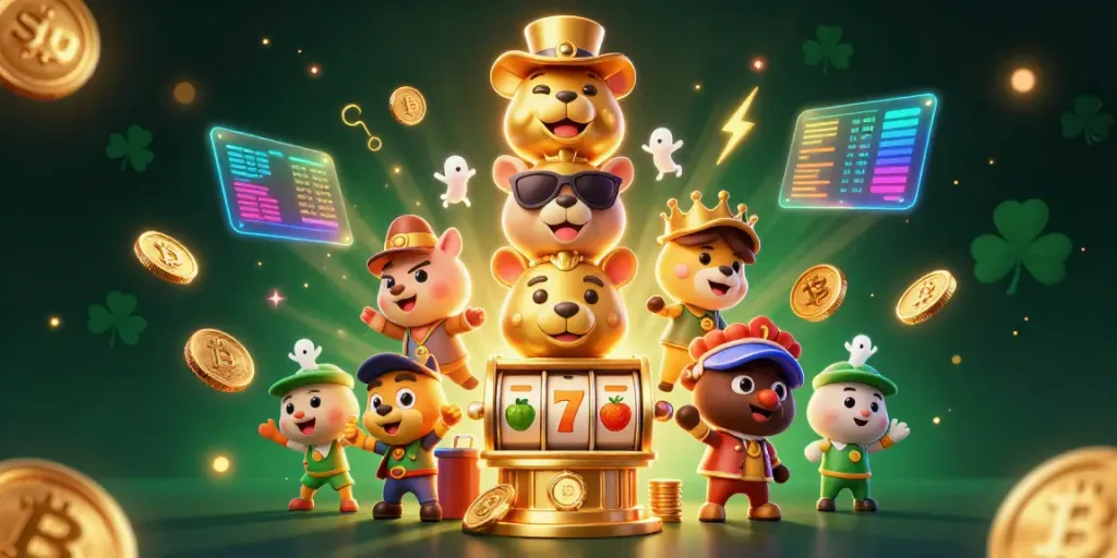 Win big at sun-themed online casino with vibrant 3D totem and slot machines.