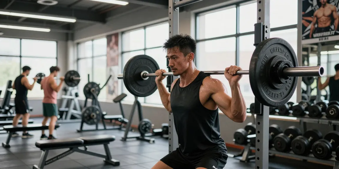 Un culturista entrenando en el gimnasio Esteroidesshop, mostrando dedicación y fuerza.