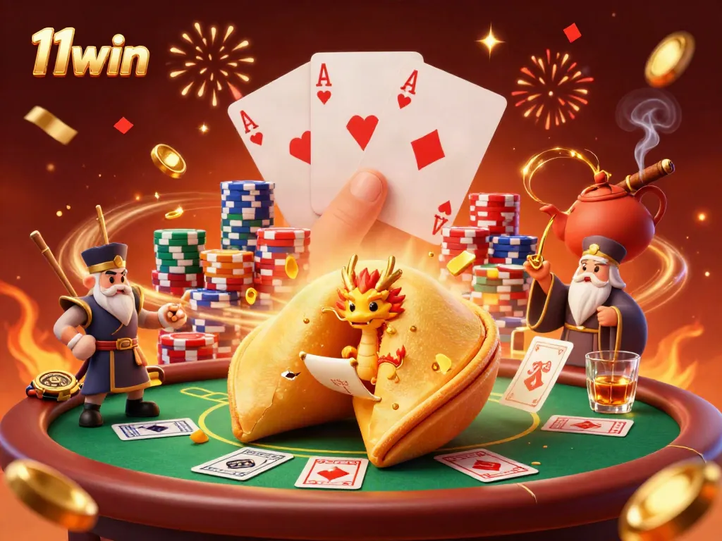 Experience thrilling gameplay at 11win with dynamic characters and poker action in a vibrant casino setting.