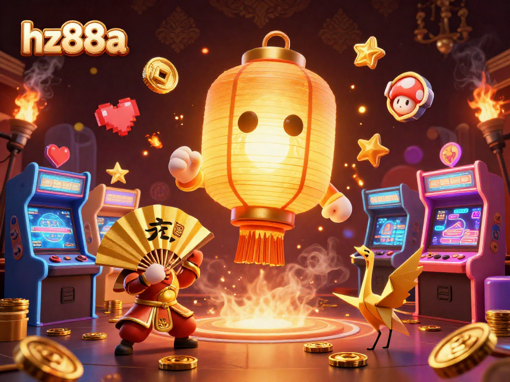 Experience thrilling gaming at hz88a with a vibrant illustration of casino excitement and digital entertainment.